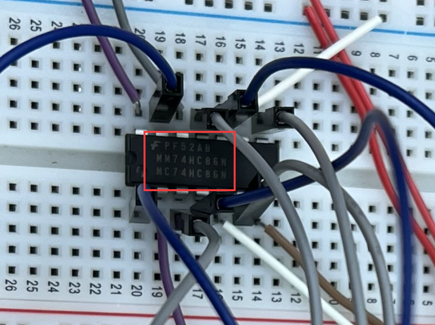 Photo of chip used between wires