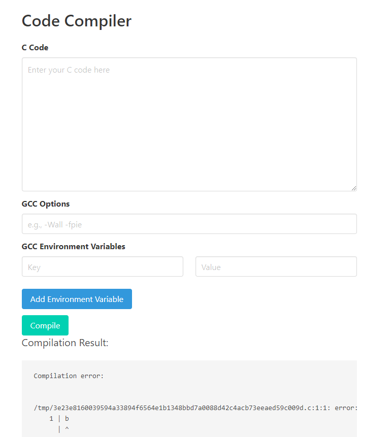 GCC Code Compiler with C code, GCC Options and GCC Environment Variables
