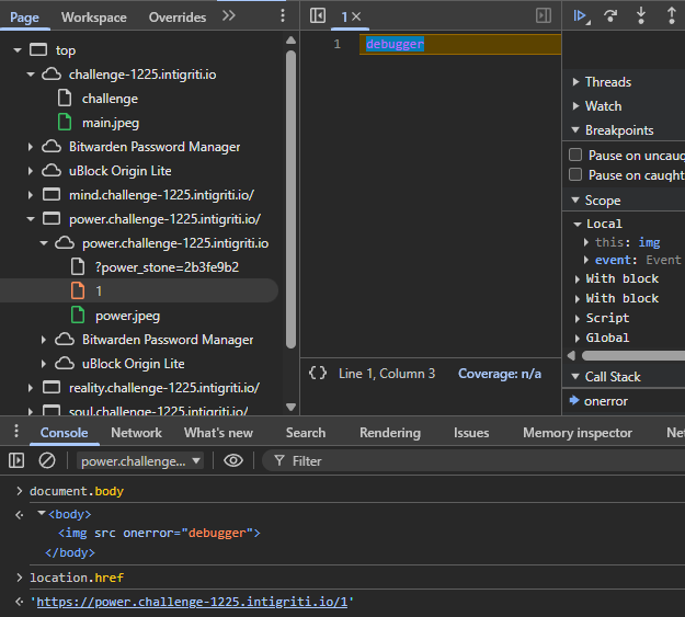 Breakpoint triggered in DevTools with location.href in Console