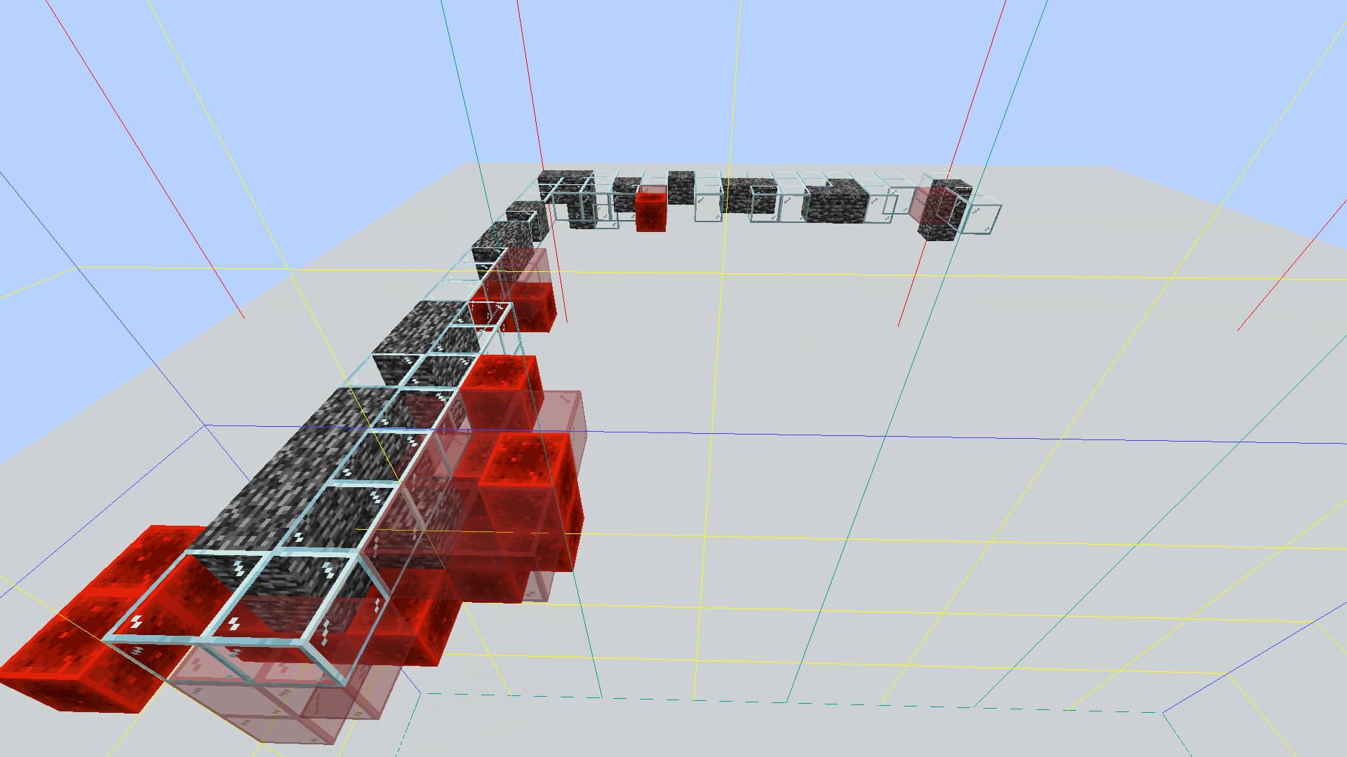 Recreation of the bedrock and air in a test world