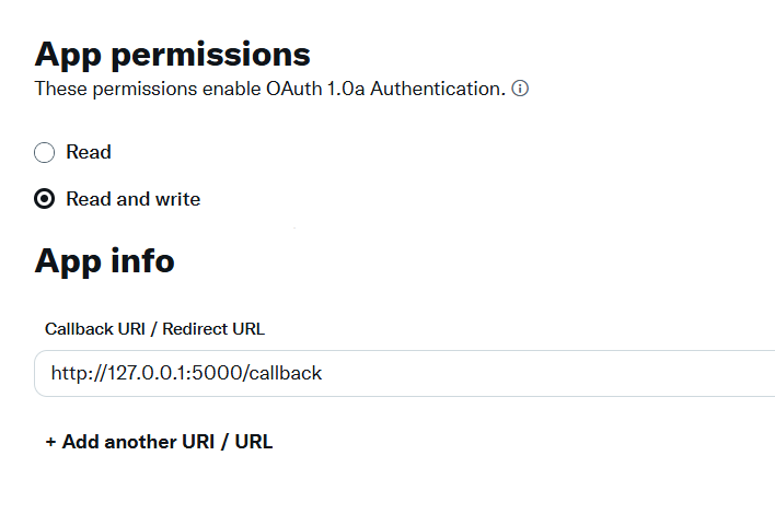 Example of Redacted Application configuration