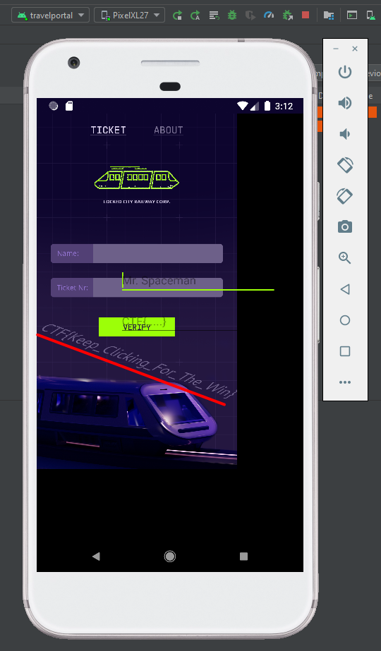 Flag shows on the background image after tapping 25 times